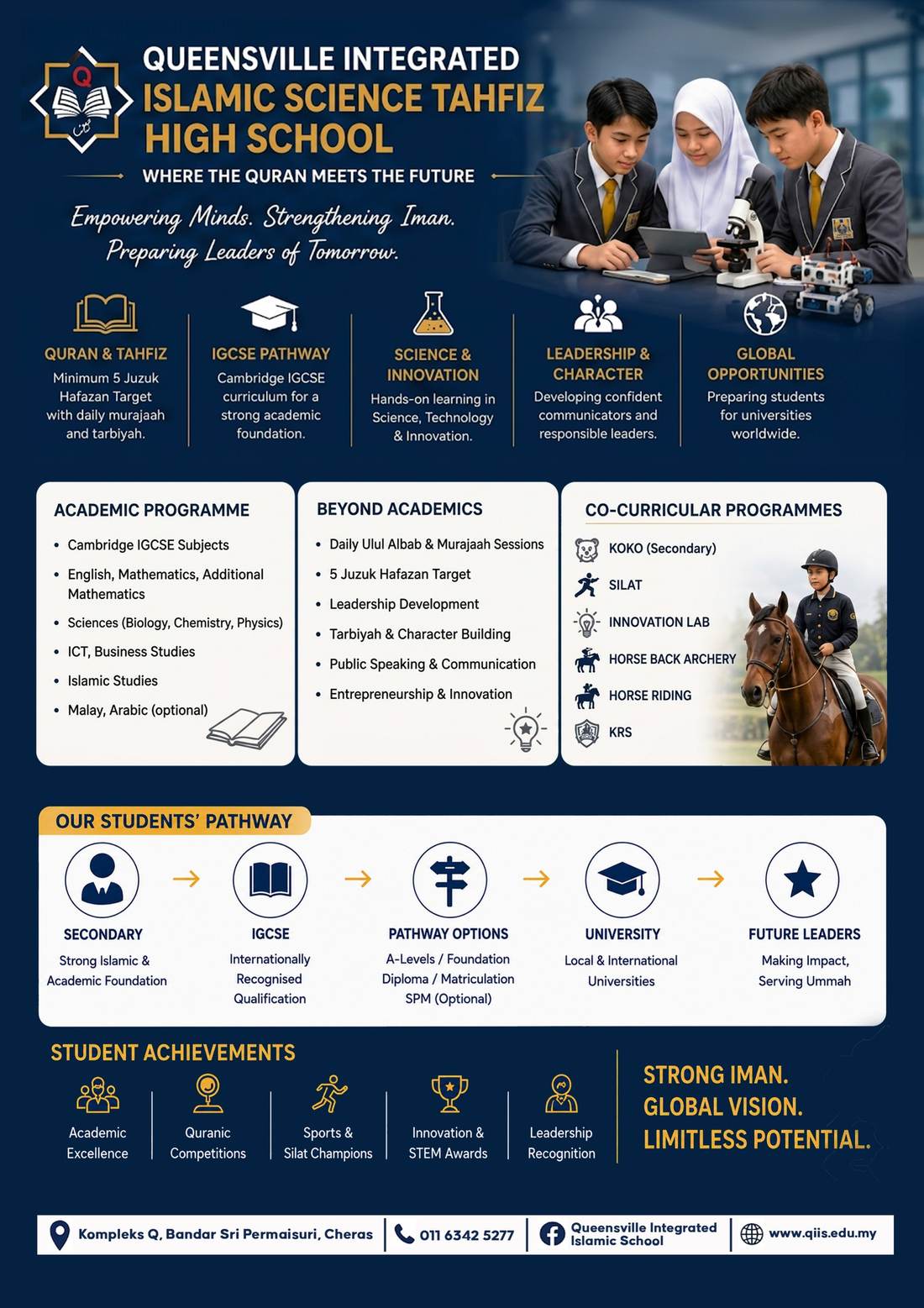 QIIS Islamic Science Tahfiz High School programme overview